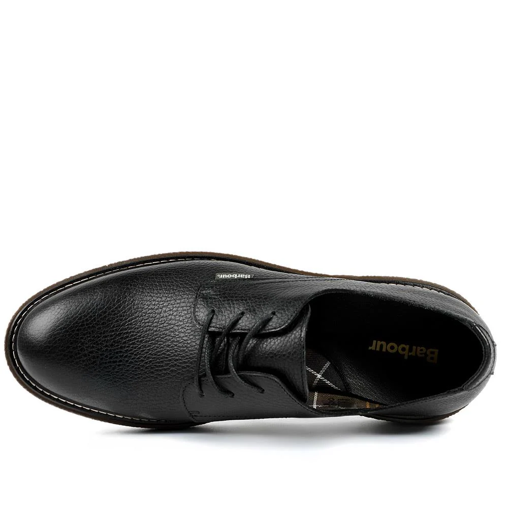 Barbour Harefield Leather Derby Shoes - BARBR42501 / 328 010 - Black - Image 4