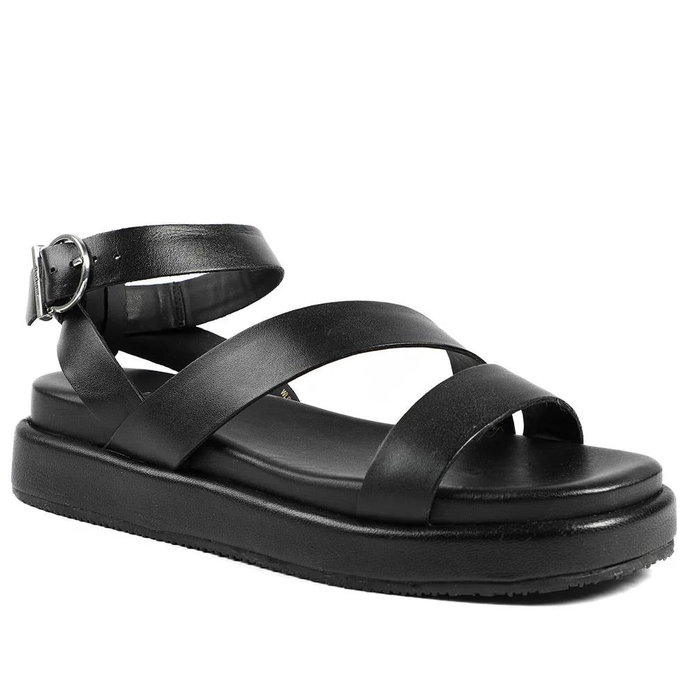 Barbour Ivy Leather Sandals - BARBR42511 / 329 030 - Black