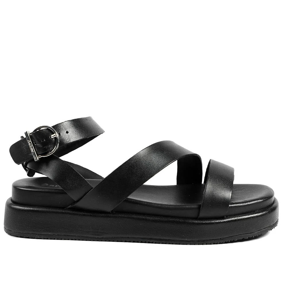 Barbour Ivy Leather Sandals - BARBR42511 / 329 030 - Black - Image 2