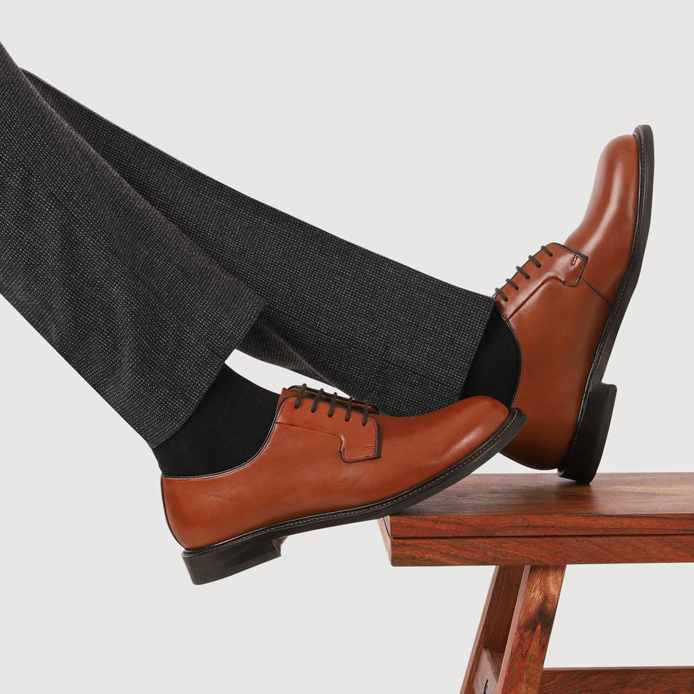 Barnes Goodyear Welt Leather Lace-Up Shoes - BARNES / 327 073 - British Tan - Image 5