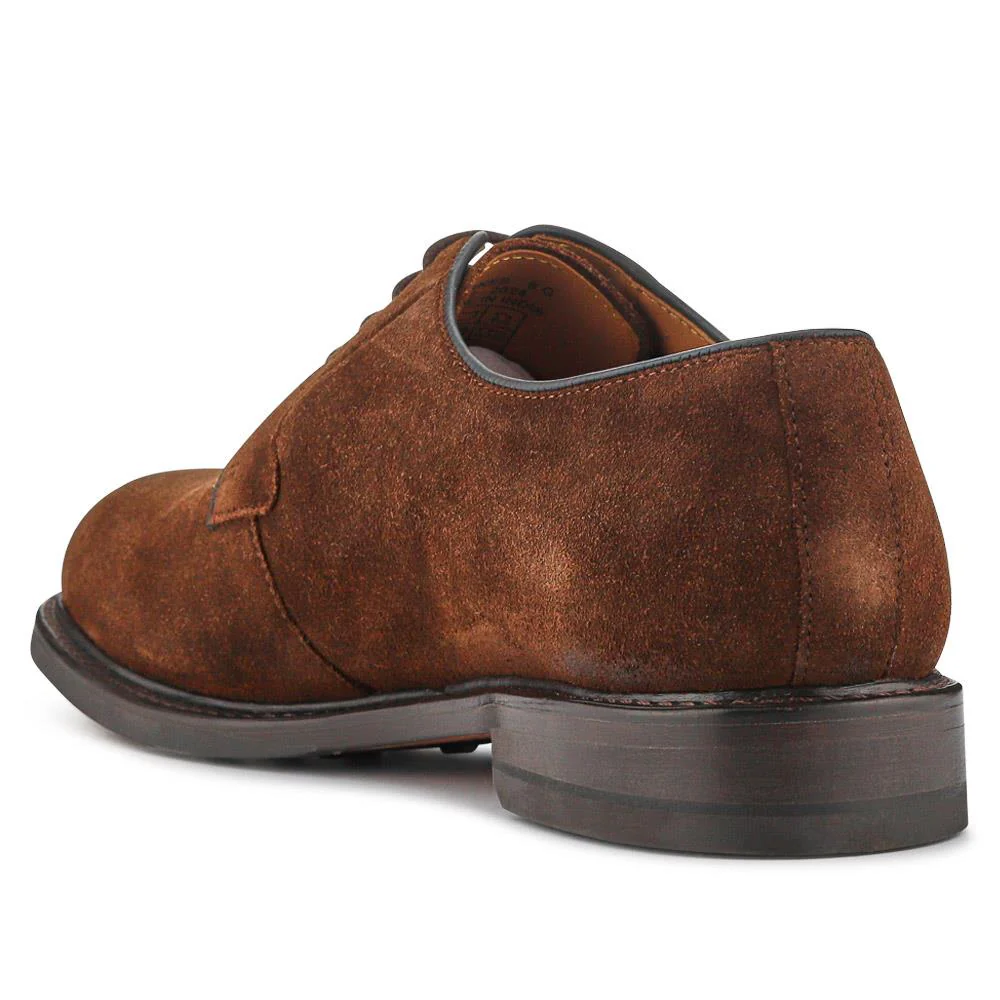Barnes Goodyear Welt Leather Lace-Up Shoes - BARNES / 327 073 - Brown Suede - Image 3