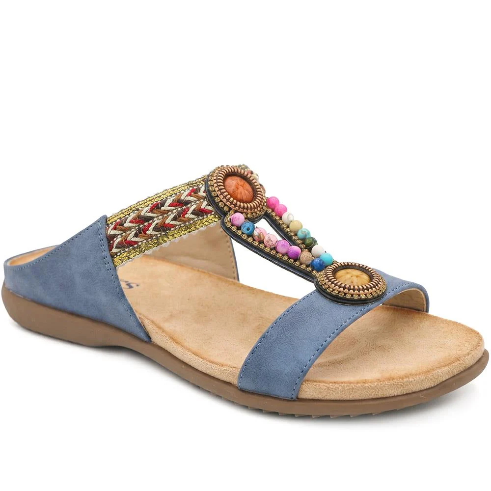 Beaded Lightweight Mule Sandals - BAIZH43012 / 329 166