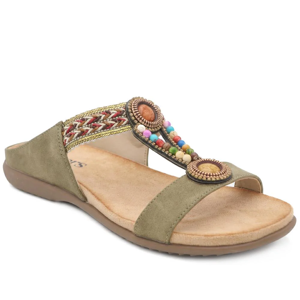 Beaded Lightweight Mule Sandals - BAIZH43012 / 329 166 - Image 2