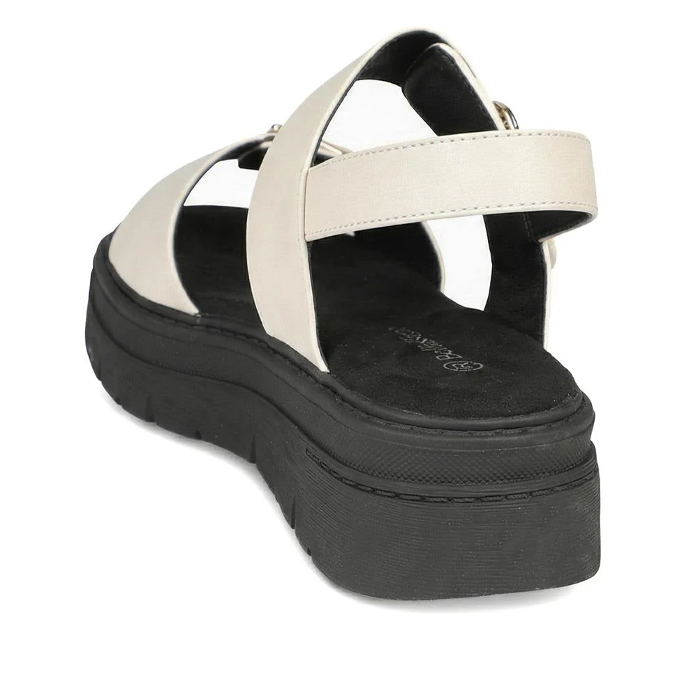 Bellissimo Adjustable Buckled Platform Sandals - BELWOIL43016 / 329 249 - Off White - Image 3