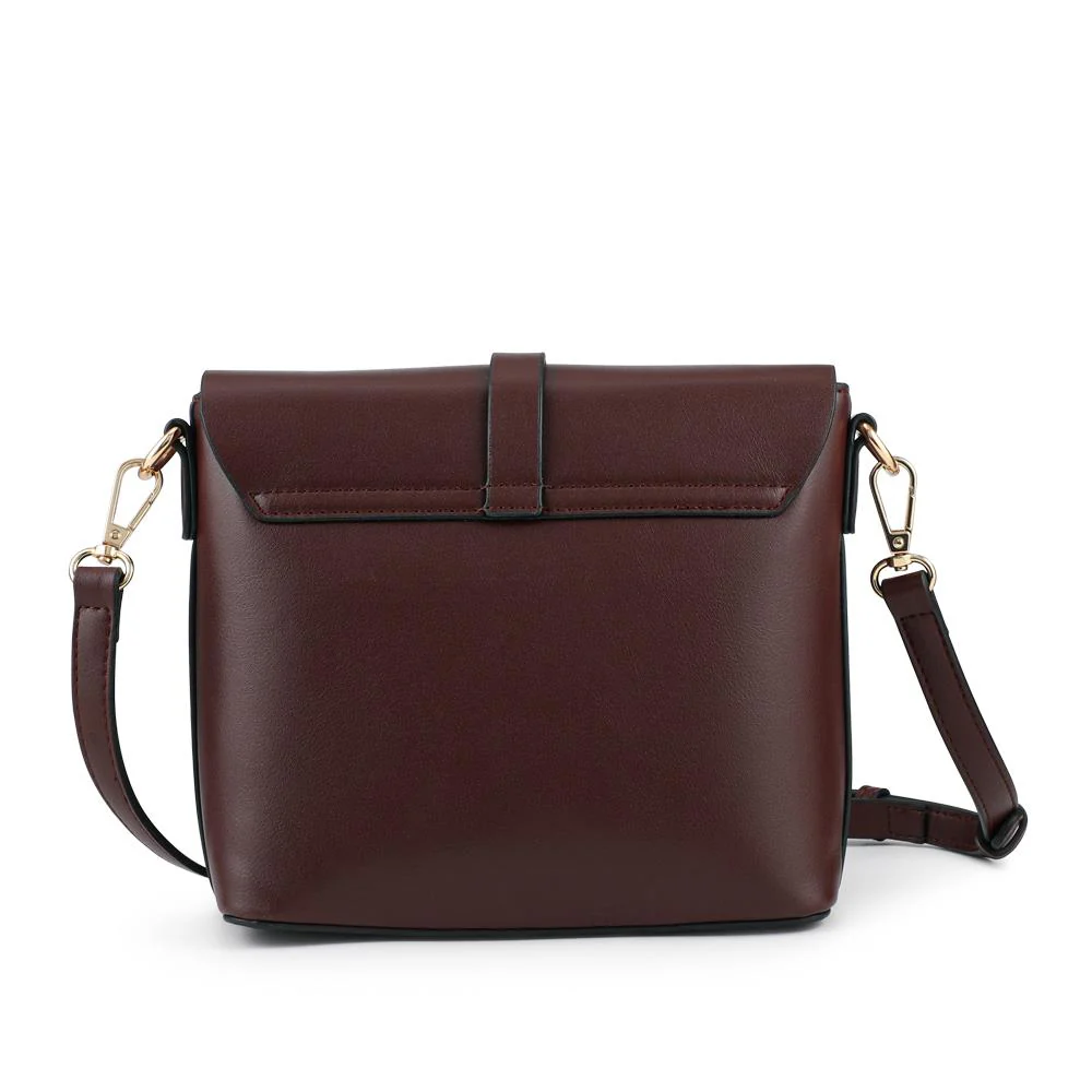Bellissimo Buckle Crossbody Bag - BELHETIA42002 / 328 384 - Burgundy - Image 2
