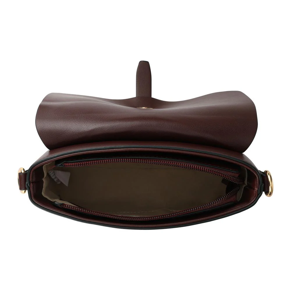 Bellissimo Buckle Crossbody Bag - BELHETIA42002 / 328 384 - Burgundy - Image 3