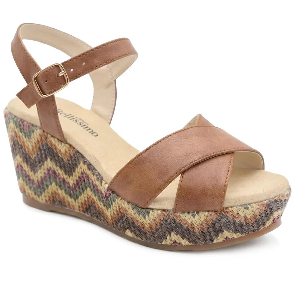 Bellissimo Buckle Fasten Wedge Espadrilles - BELWBINS43044 / 329 119 - Image 2