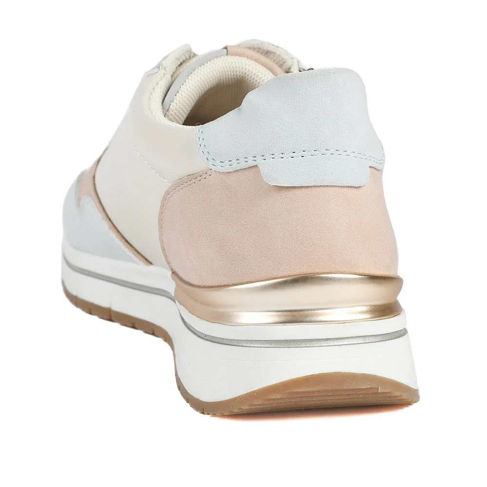 Bellissimo Chunky Zip & Lace Trainers - BELWBINS43029 / 328 932 - Beige Multi - Image 4