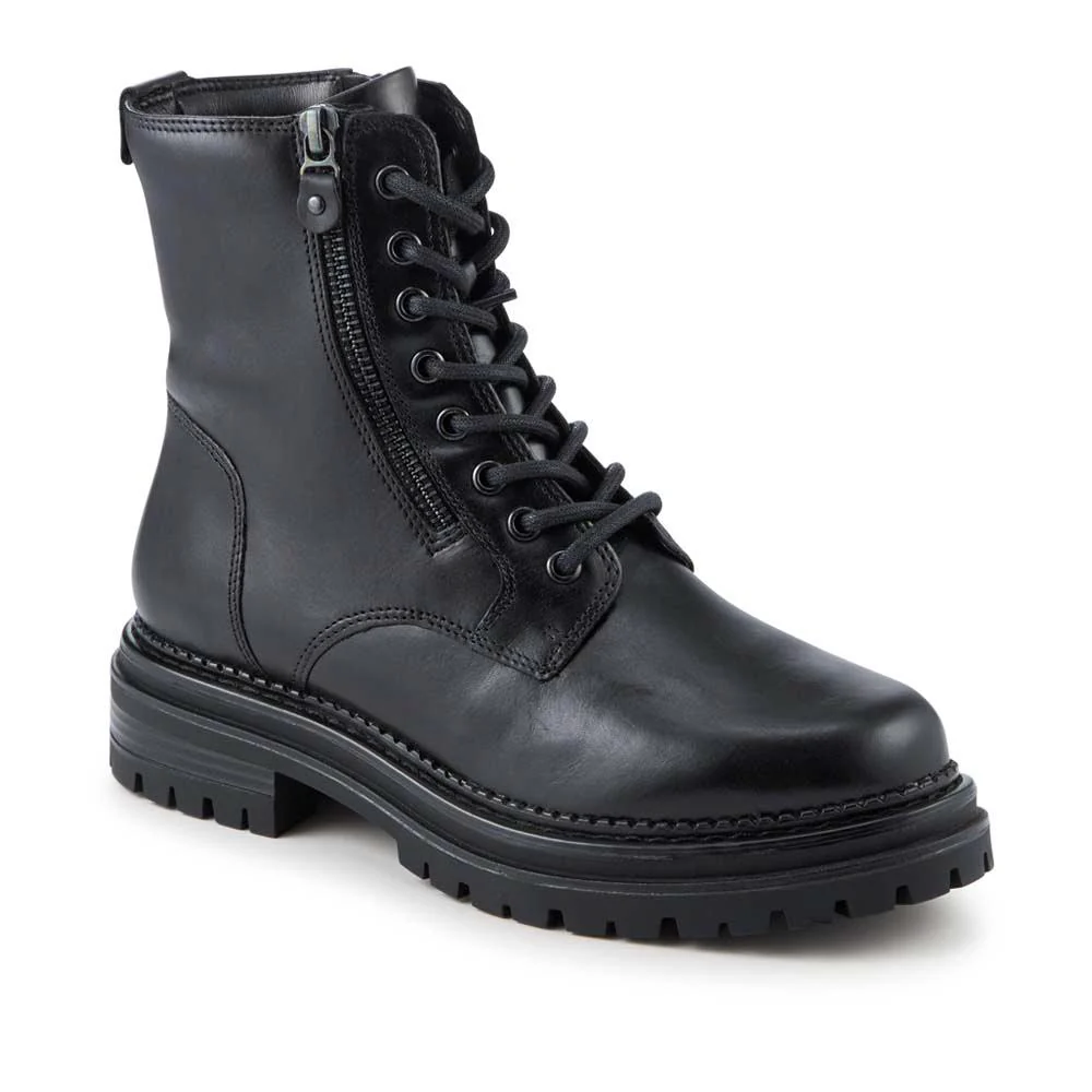 Bellissimo Lace Up Leather Boots With Zip Fasten - BELFBFOO42008 / 328 227