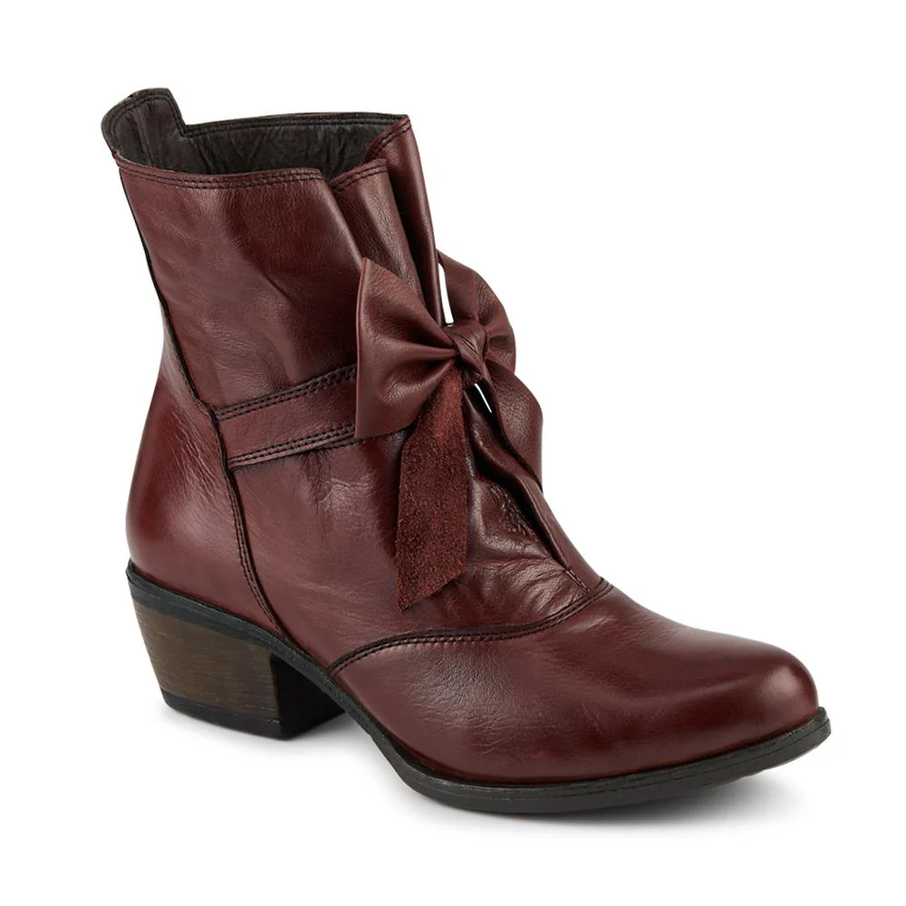 Bellissimo Leather Bow Boots - BELKARY42001 / 328 474 - Image 2