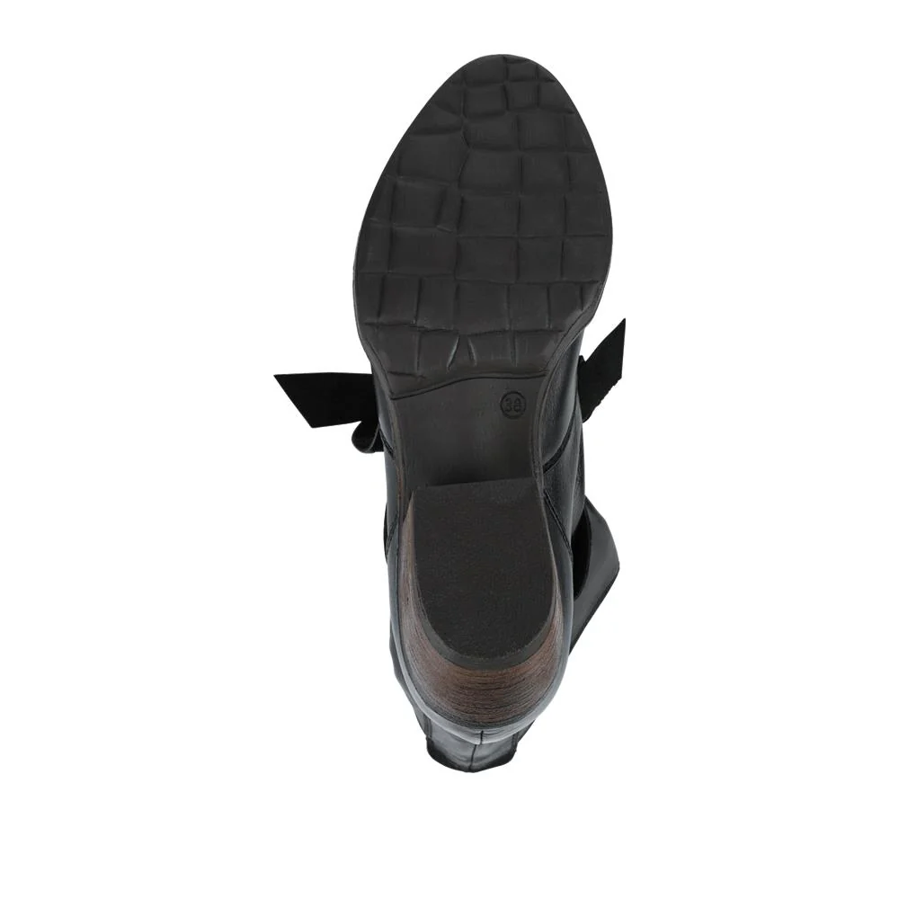 Bellissimo Leather Bow Boots - BELKARY42001 / 328 474 - Black - Image 5