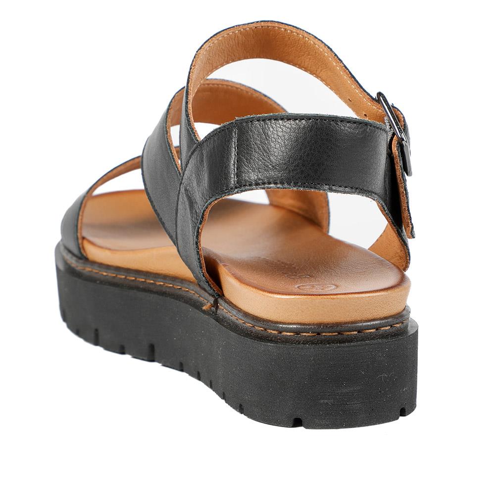 Bellissimo Leather Platform Sandals - BELMETIN43018 / 329 288 - Black - Image 4