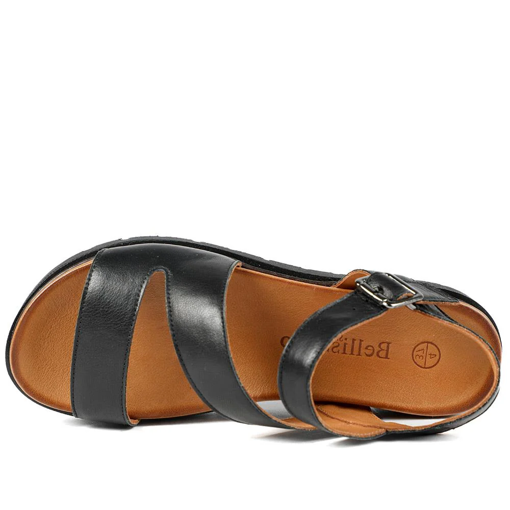 Bellissimo Leather Platform Sandals - BELMETIN43018 / 329 288 - Black - Image 5