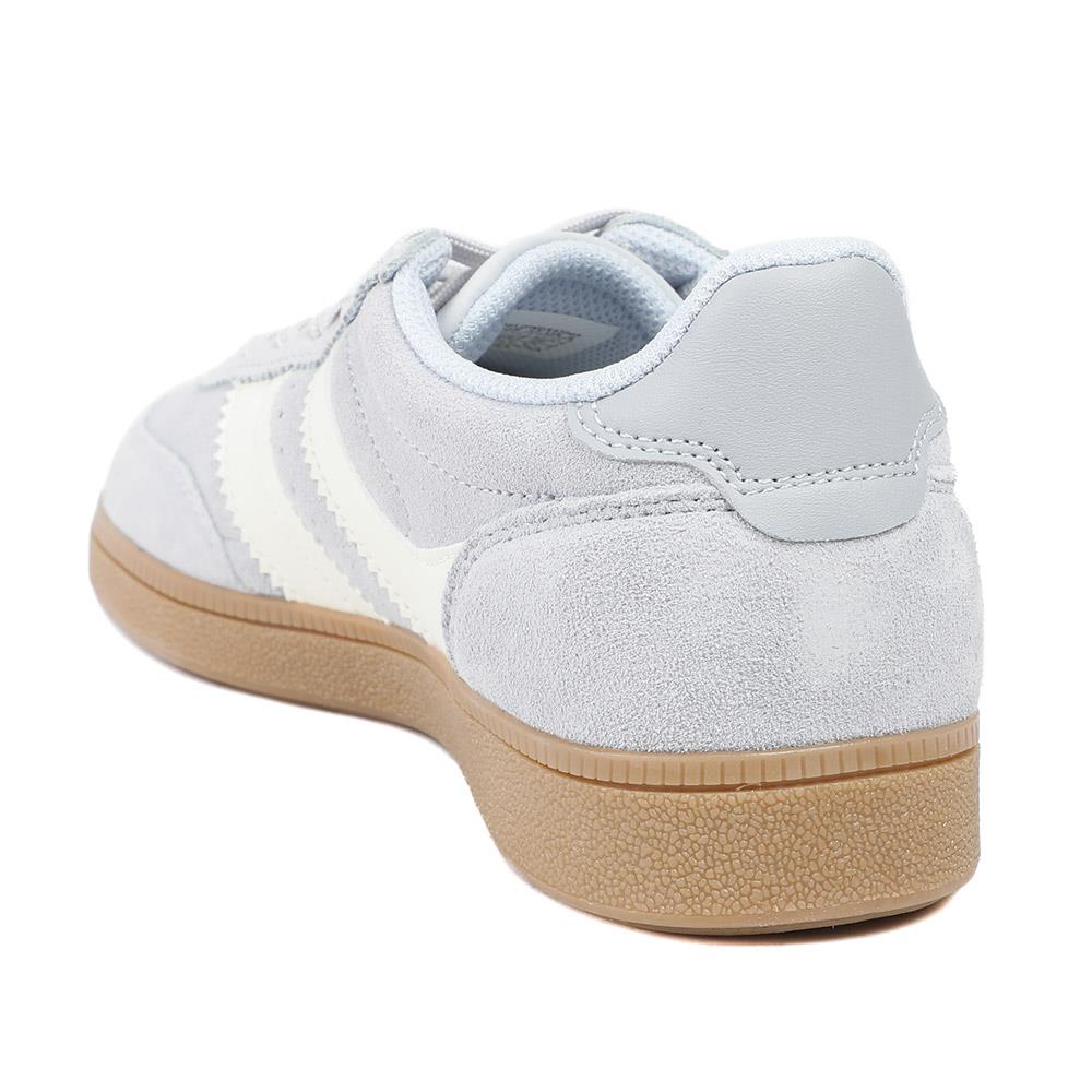 Bellissimo Leather Striped Lace Up Trainers - BELDINGX43005 / 329 348 - Light Blue - Image 4