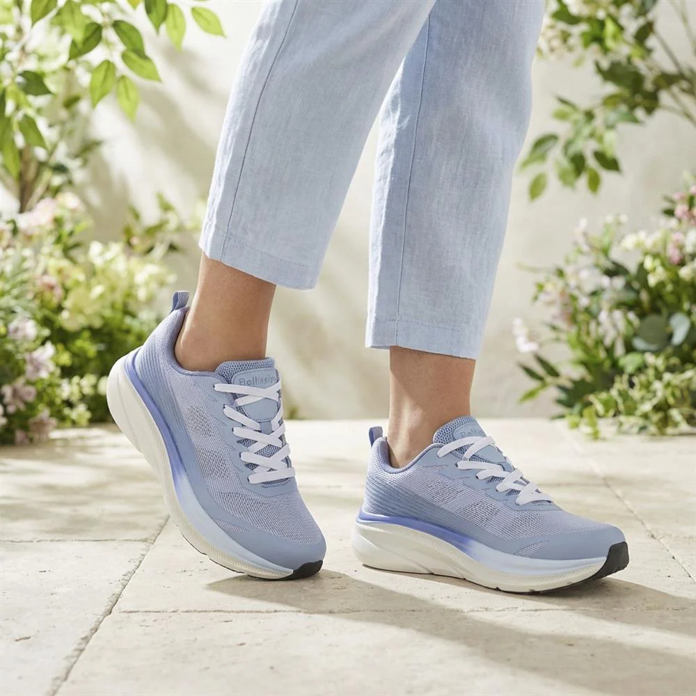 Bellissimo Memory Foam Lace Up Trainers - BELSUNCH43001 / 329 309 - Blue - Image 2