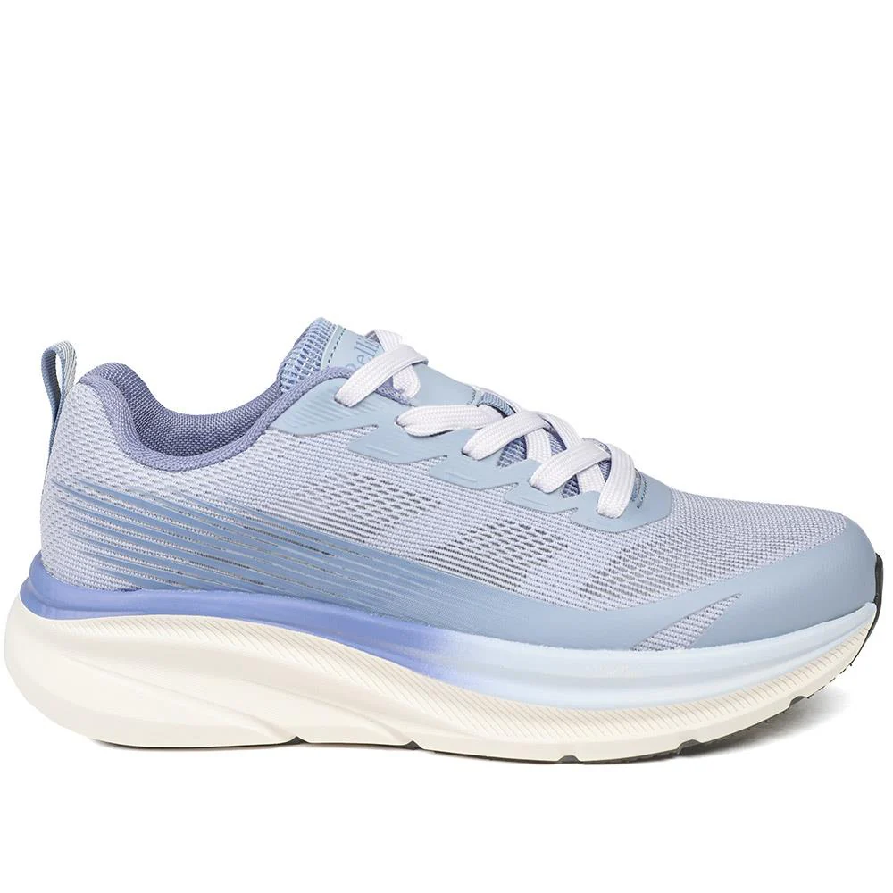 Bellissimo Memory Foam Lace Up Trainers - BELSUNCH43001 / 329 309 - Blue - Image 3