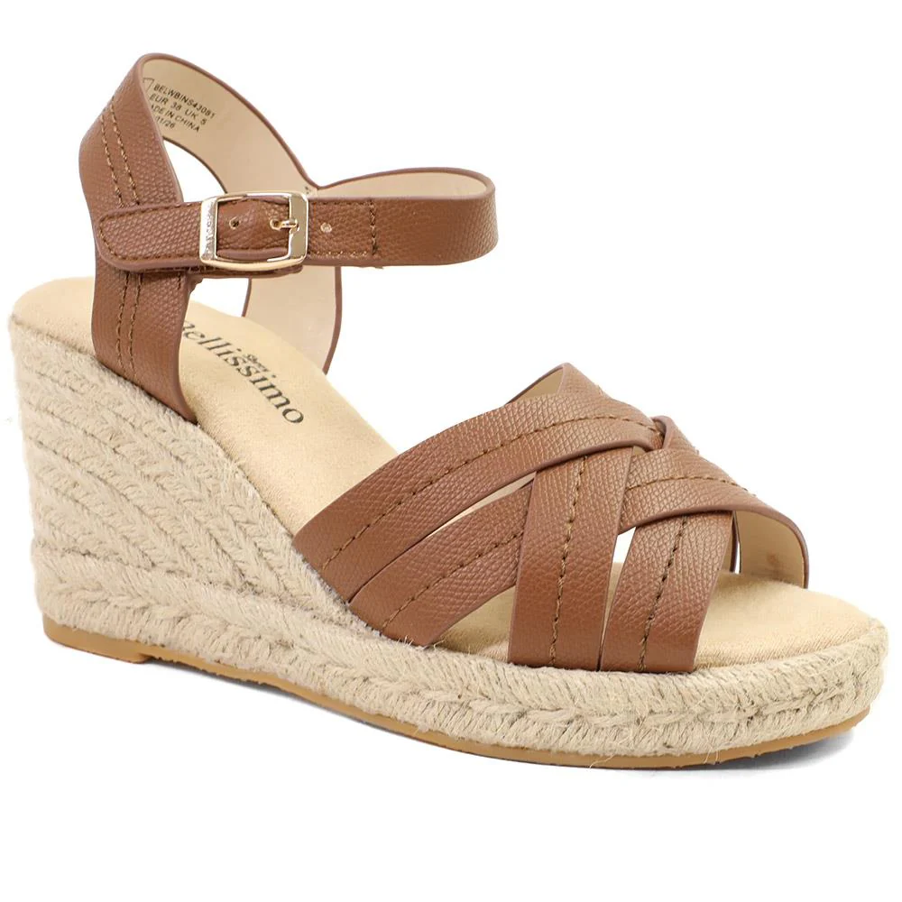 Bellissimo Memory Foam Wedged Espadrilles - BELWBINS43081 / 329 351 - Image 2