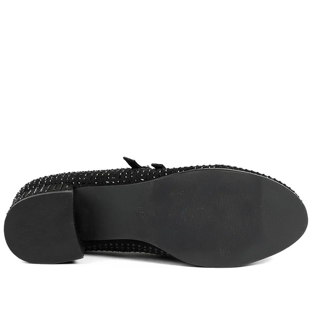 Bellissimo Smart Diamente Mary Janes - BELBRK42004 / 327 977 - Black - Image 5