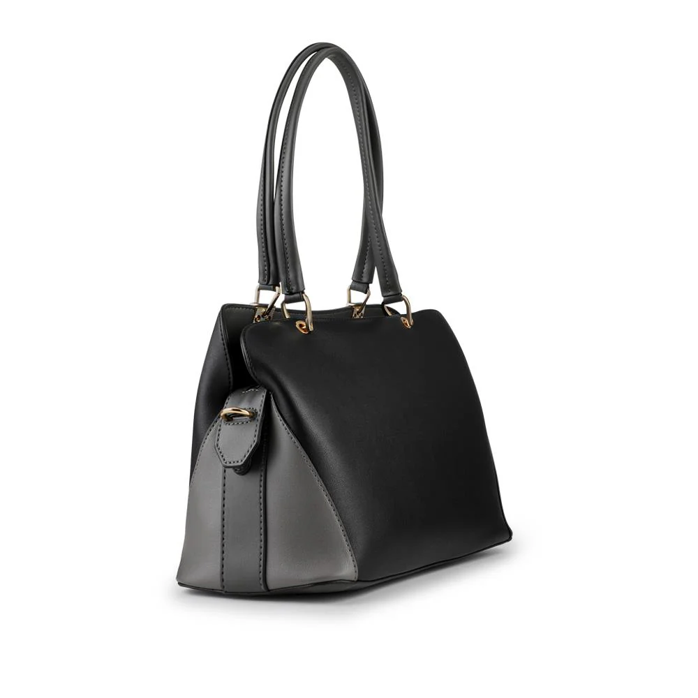 Bellissimo Snap-Fastening Mini Handbag - BELHETIA42009 / 328 389 - Black-Grey - Image 2
