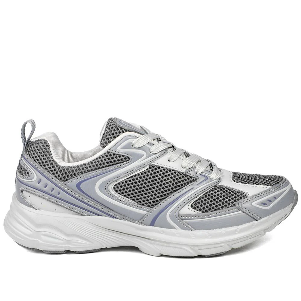 Bellissimo Sporty Memory Foam Trainers - BELSUNCH43002 / 329 311 - Blue - Image 3