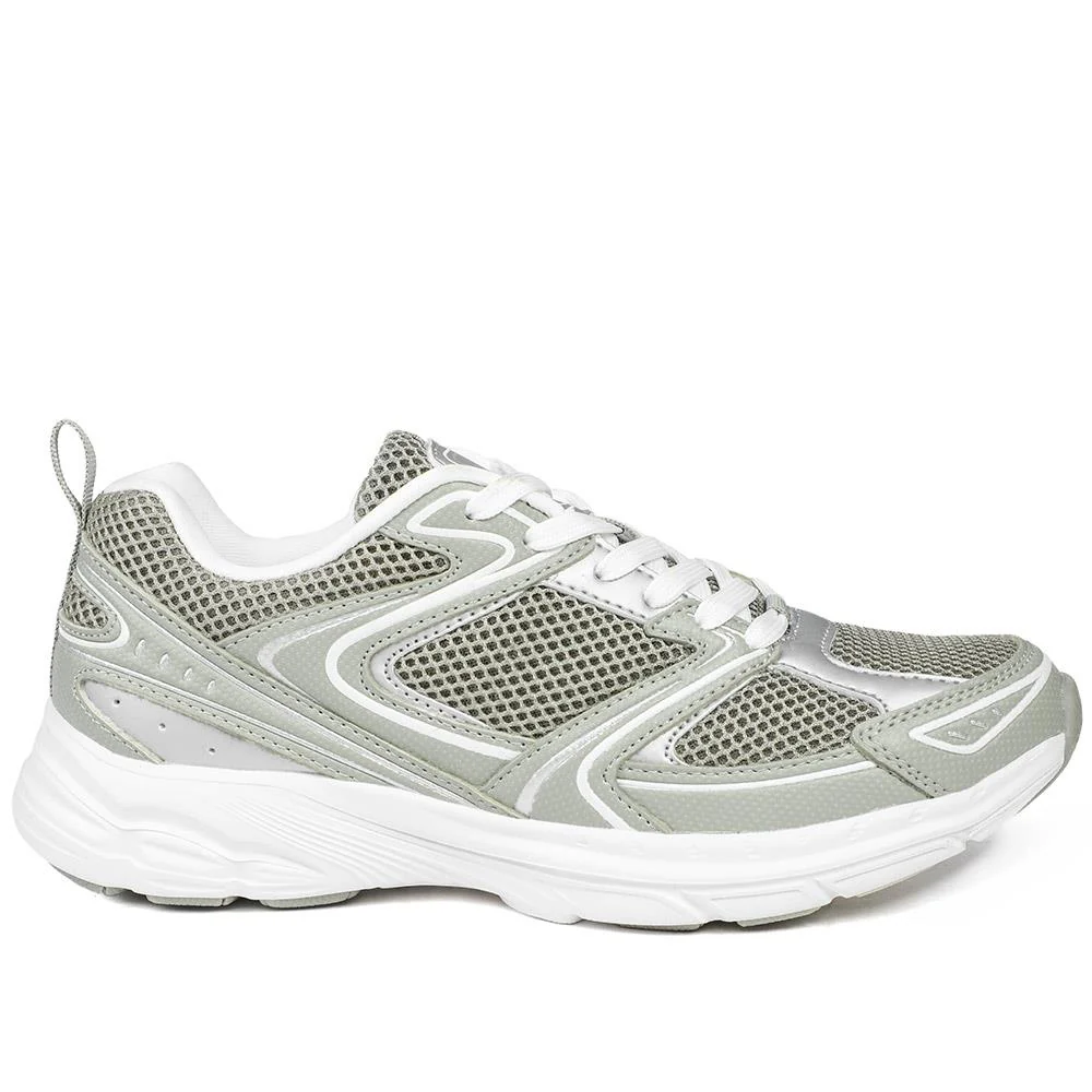 Bellissimo Sporty Memory Foam Trainers - BELSUNCH43002 / 329 311 - Khaki - Image 2