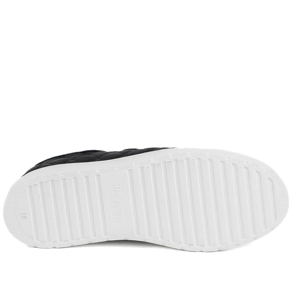 Bellissimo Wide Fit Zipped Trainers - BELWBINS43019 / 328 918 - Navy - Image 6