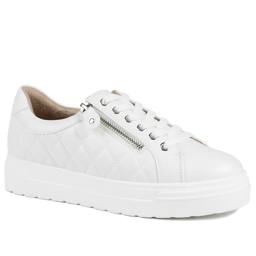 Bellissimo Wide Fit Zipped Trainers - BELWBINS43019 / 328 918
