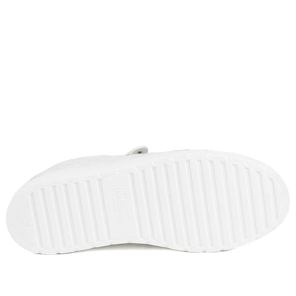 Bellissimo Wide Fit Zipped Trainers - BELWBINS43019 / 328 918 - White - Image 6