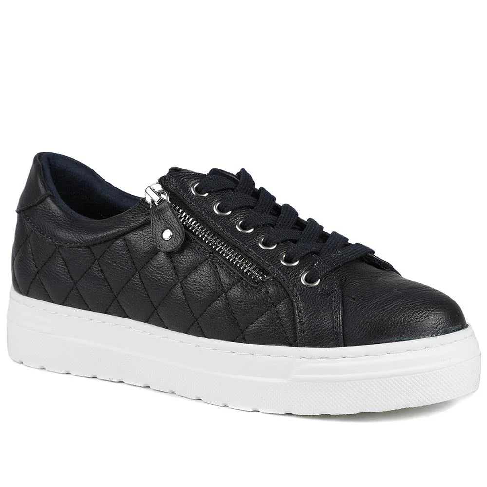 Bellissimo Wide Fit Zipped Trainers - BELWBINS43019 / 328 918 - Image 2