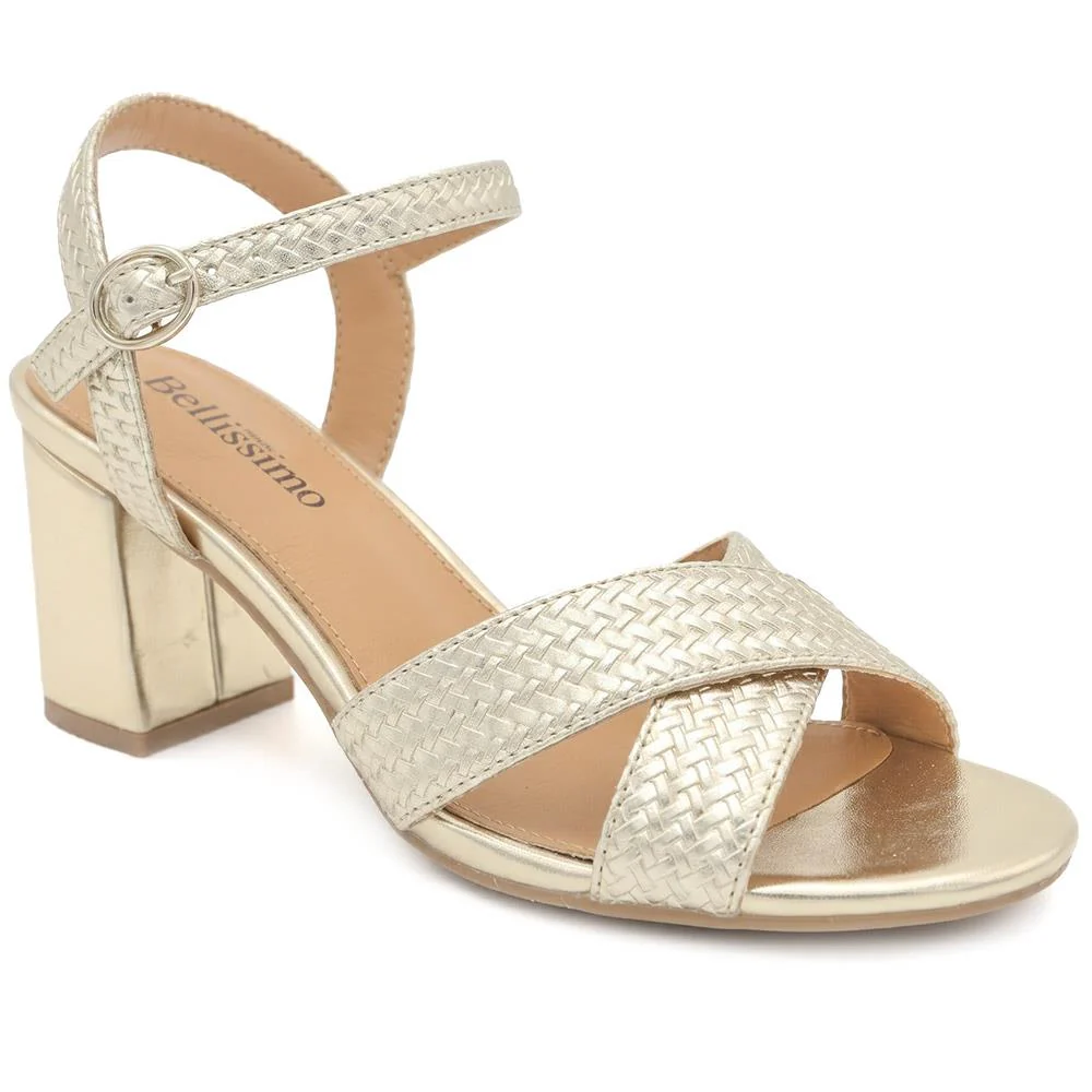Bellissimo Woven Strap Block Heel Sandals - BELSANYI43007 / 329 147
