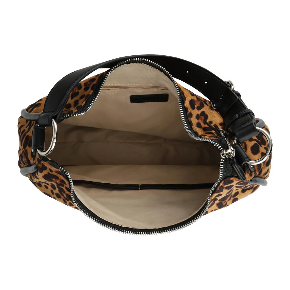 Bellissimo Zip-Close Shoulder Bag - BELHETIA42008 / 328 388 - Leopard - Image 3
