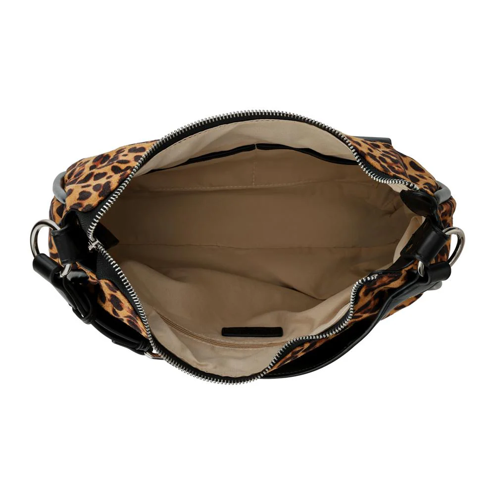 Bellissimo Zip-Close Shoulder Bag - BELHETIA42008 / 328 388 - Leopard - Image 6