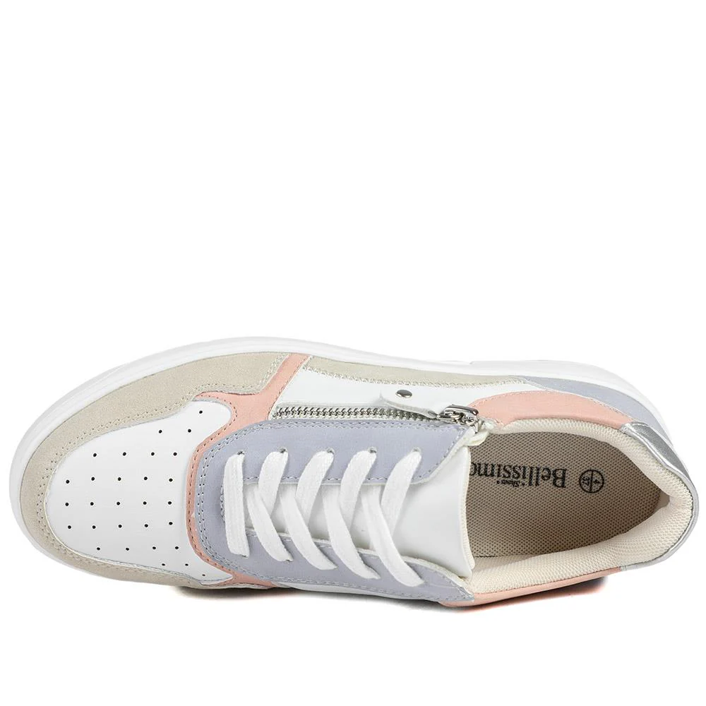 Bellissimo Zip & Lace Platform Trainers - BELWBINS43031 / 328 933 - Lilac - Image 5