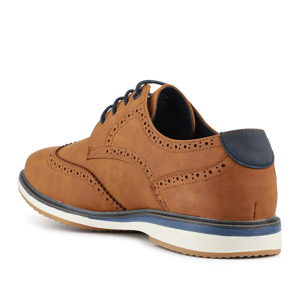 Ben Sherman Grip Sole Brogue Shoes - BENS42006 / 328 041 - Tan - Image 3