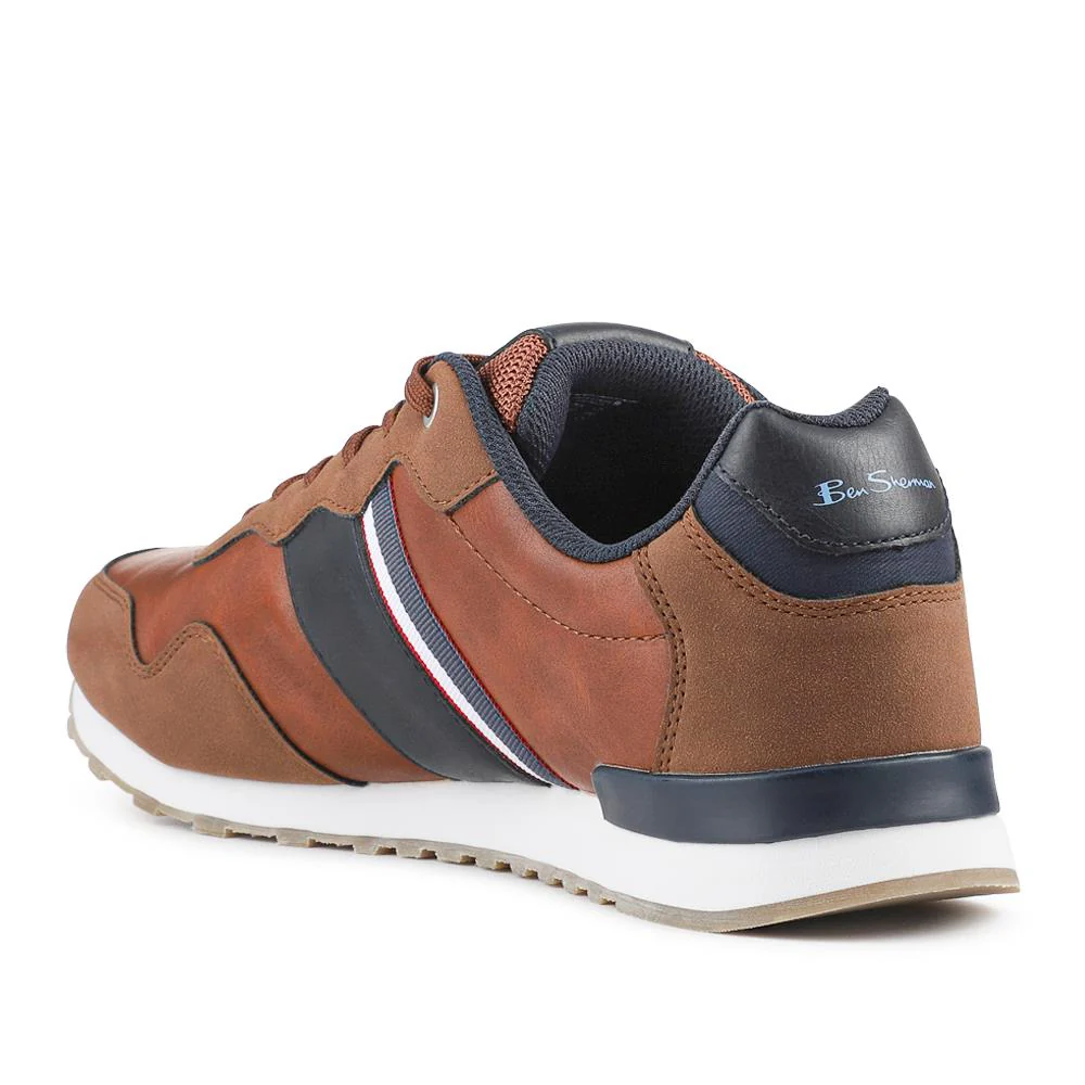 Ben Sherman Lace Up Trainers - BENS42002 / 328 043 - Tan - Image 3