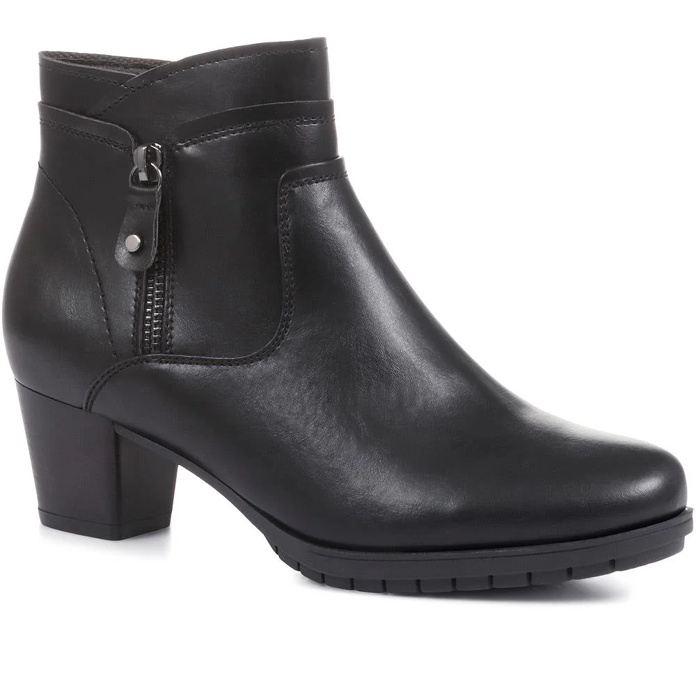 Block Heel Ankle Boots - WOIL36021 / 322 624 - Black