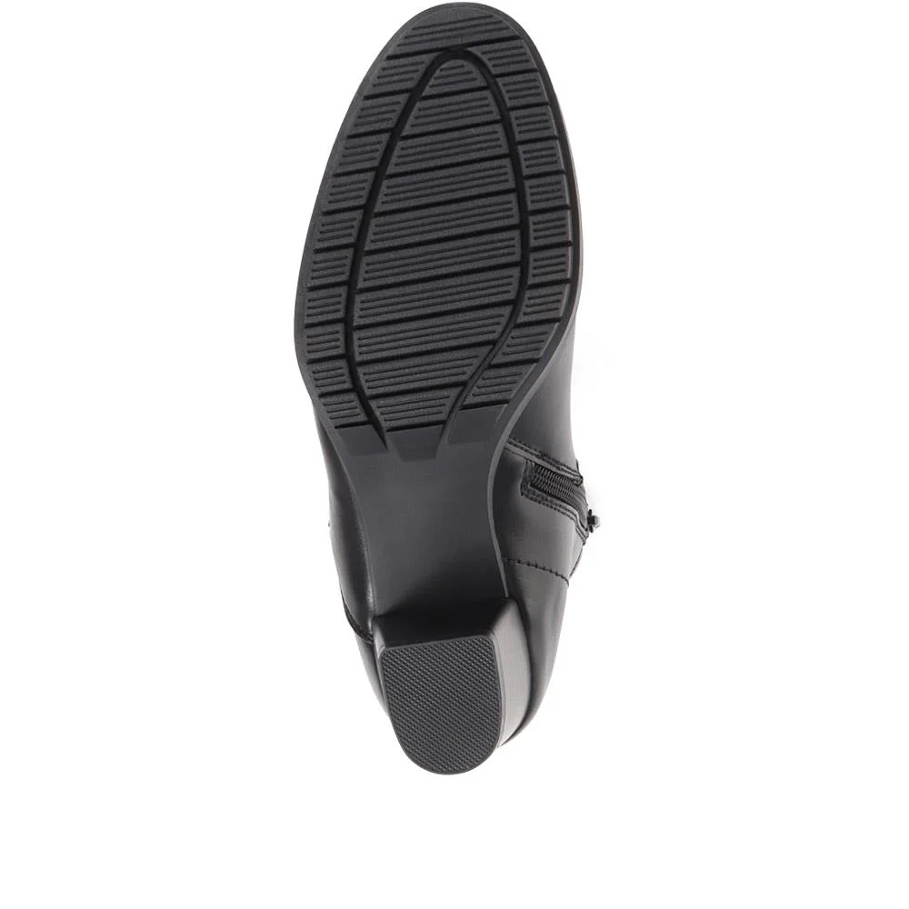 Block Heel Ankle Boots - WOIL36021 / 322 624 - Black - Image 5