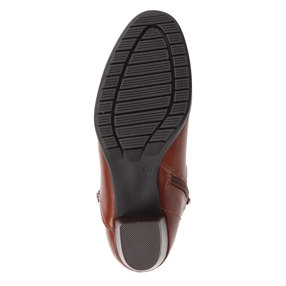 Block Heel Ankle Boots - WOIL36021 / 322 624 - Tan - Image 5