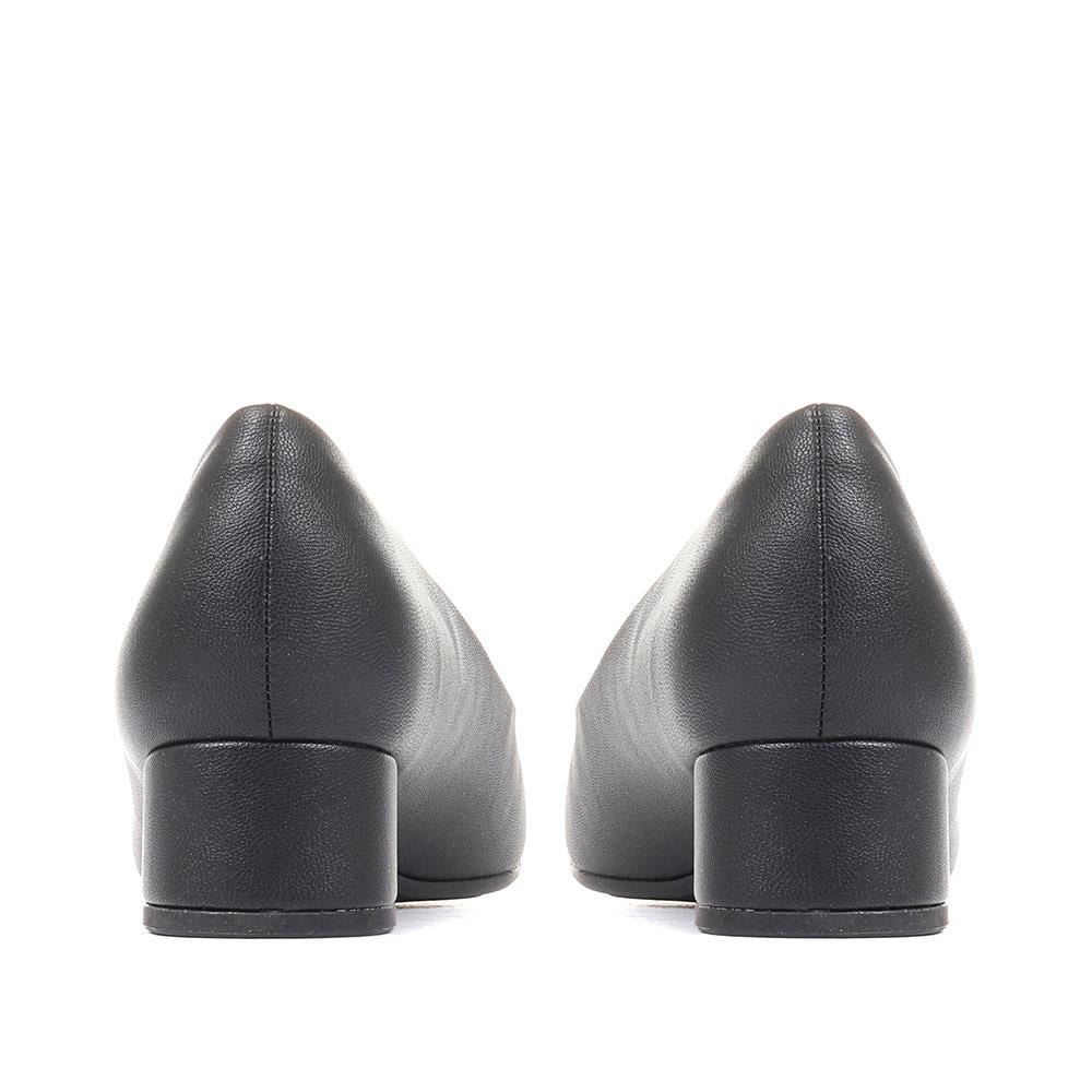 Block Heel Court Shoes - PIC26004 / 310 517 - Black - Image 3