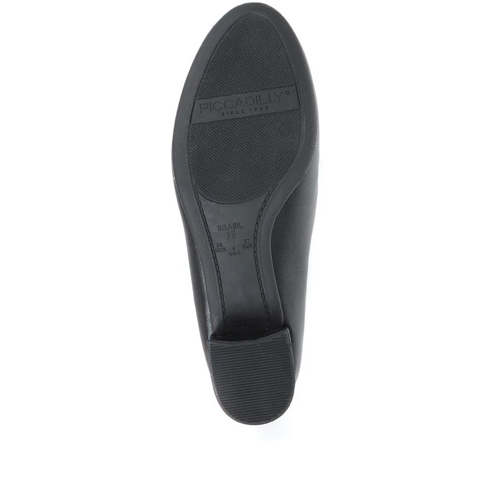 Block Heel Court Shoes - PIC26004 / 310 517 - Black - Image 5