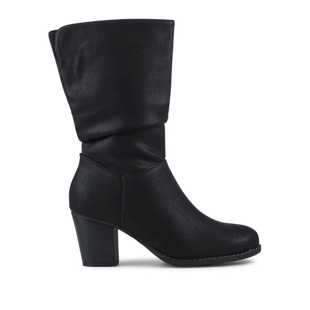 Block Heel Long Boots - SANYI42025 / 328 483 - Black - Image 2