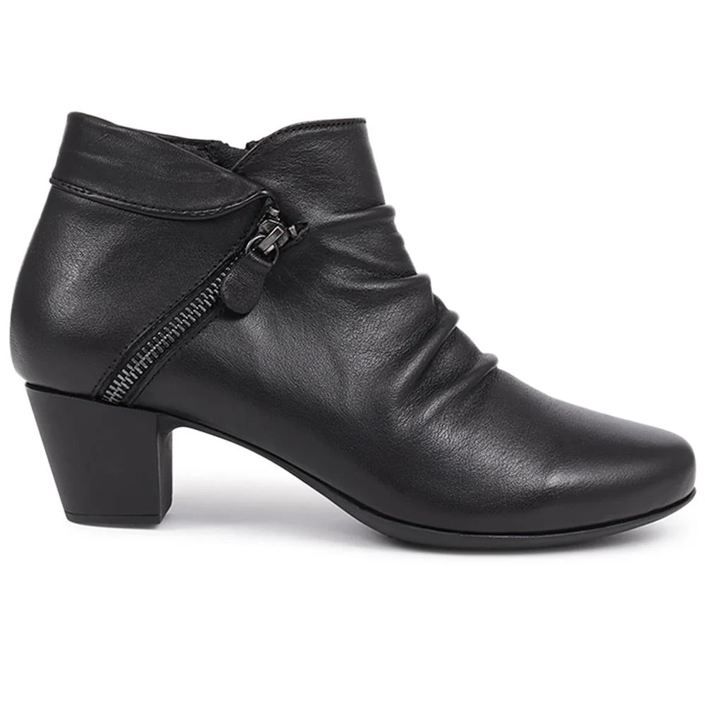 Block-Heeled Ankle Boots - ESFA40003 / 326 242 - Black - Image 2