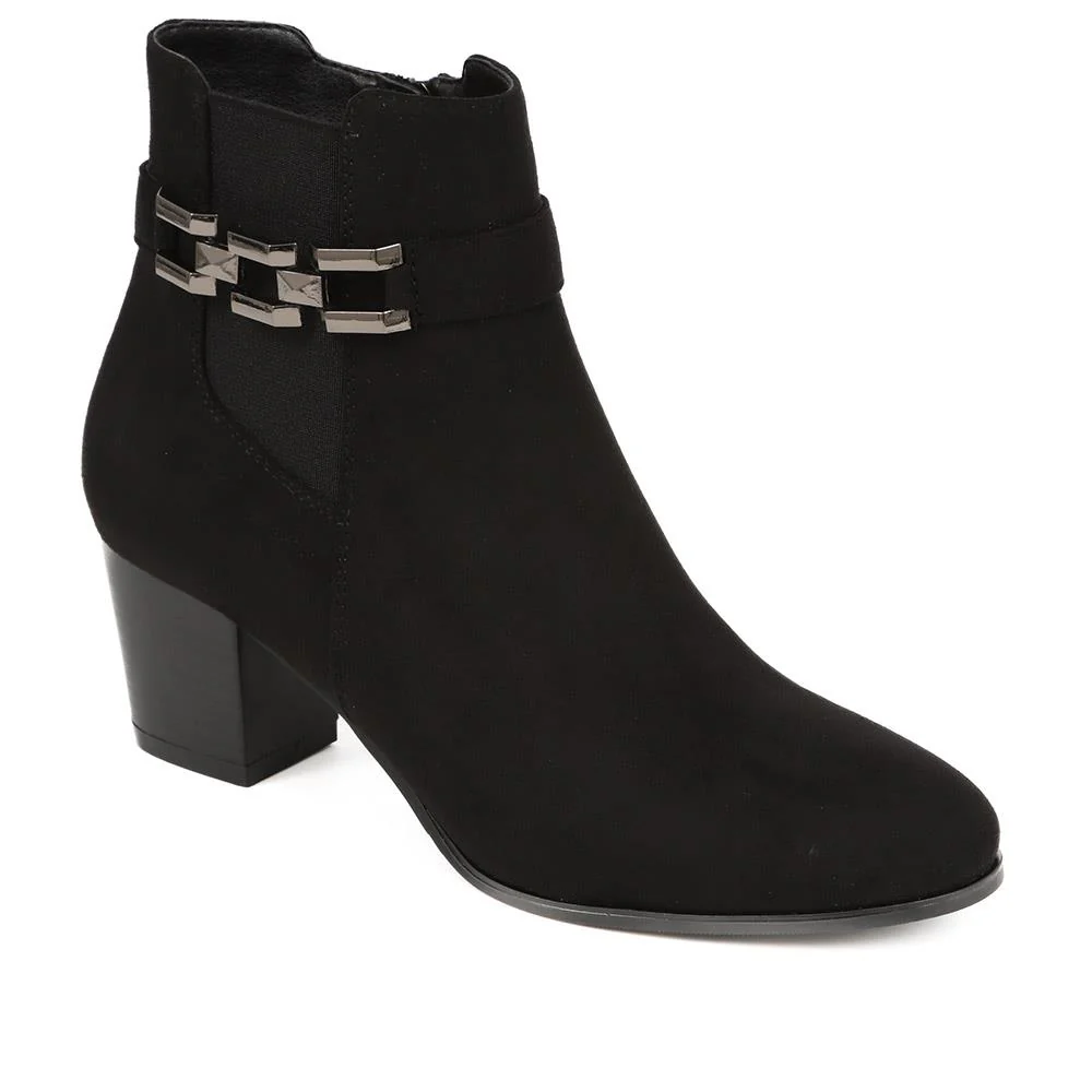 Block-Heeled Ankle Boots - SANYI40029 / 325 987 - Black