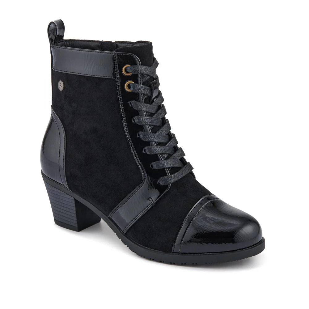 Block-Heeled Ankle Boots - SENBO42002 / 328 390 - Black