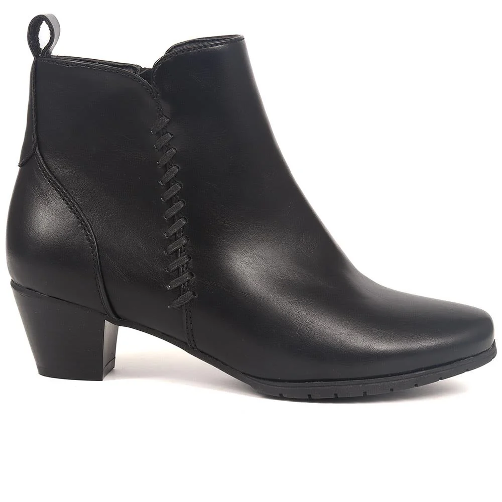 Block-Heeled Ankle Boots - WBINS40007 / 326 096 - Black - Image 2