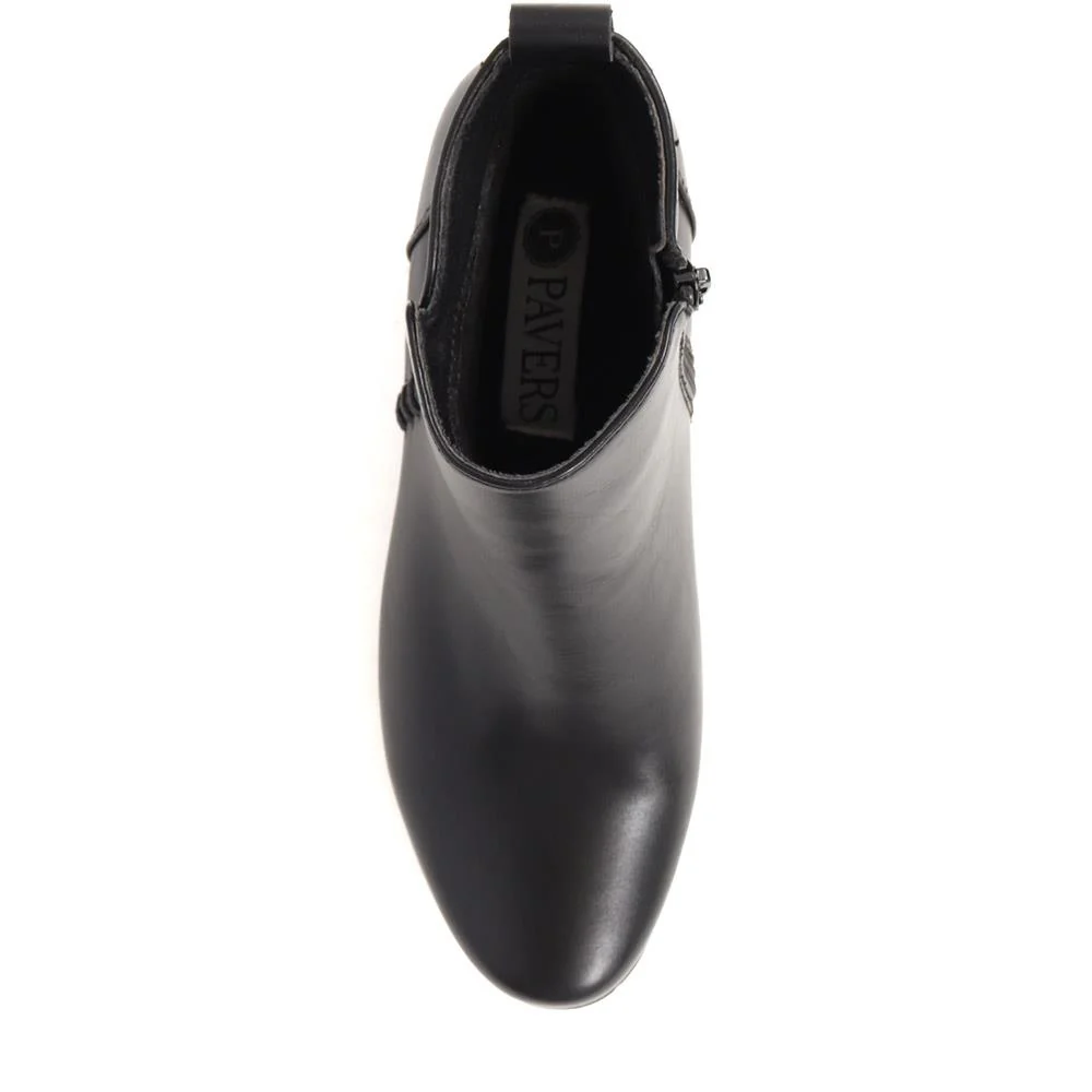 Block-Heeled Ankle Boots - WBINS40007 / 326 096 - Black - Image 5