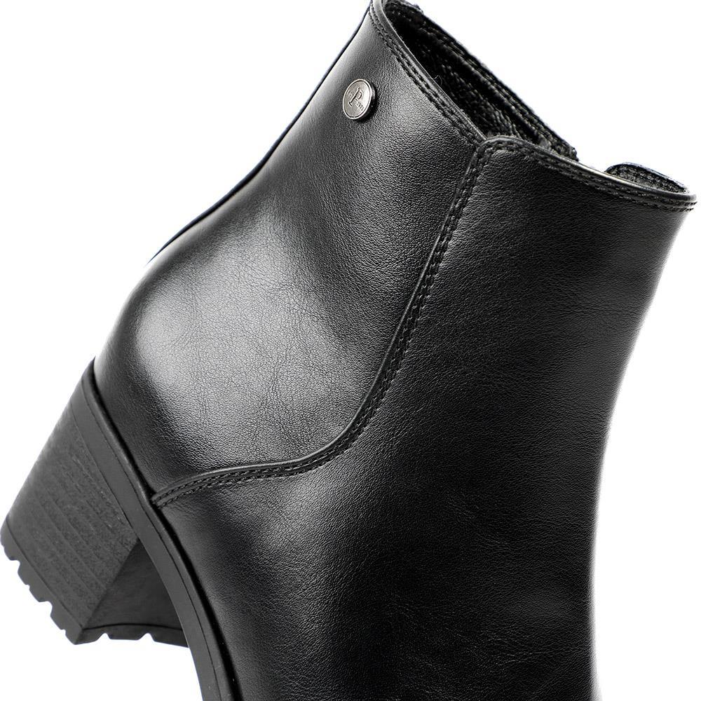 Block-Heeled Ankle Boots - WOIL40035 / 326 165 - Black Pu - Image 6
