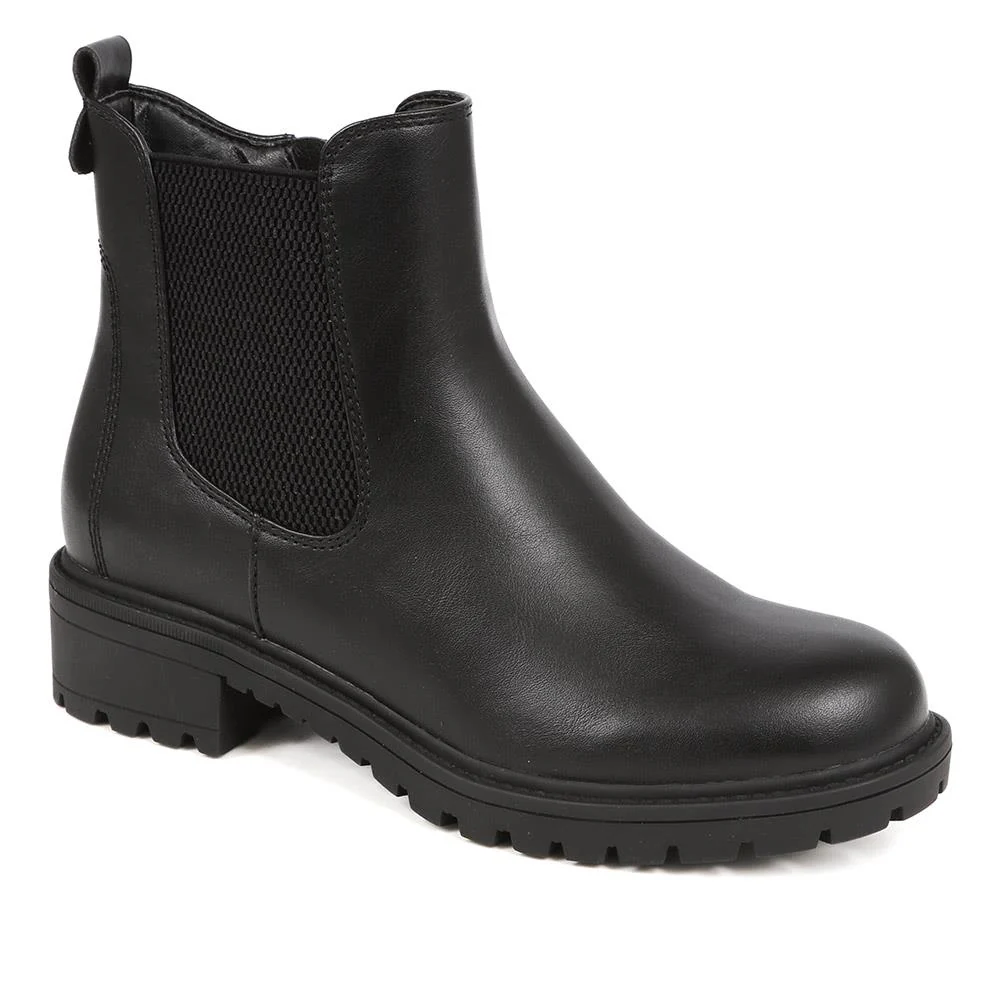Block-Heeled Chelsea Boots - SENBO40011 / 326 374 - Black