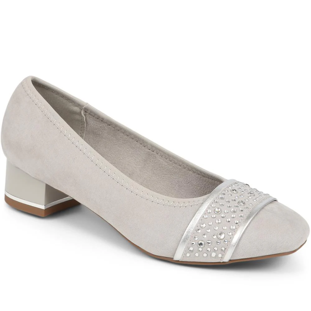 Block Heeled Court Shoes - PLAN36001 / 322 525 - Image 2