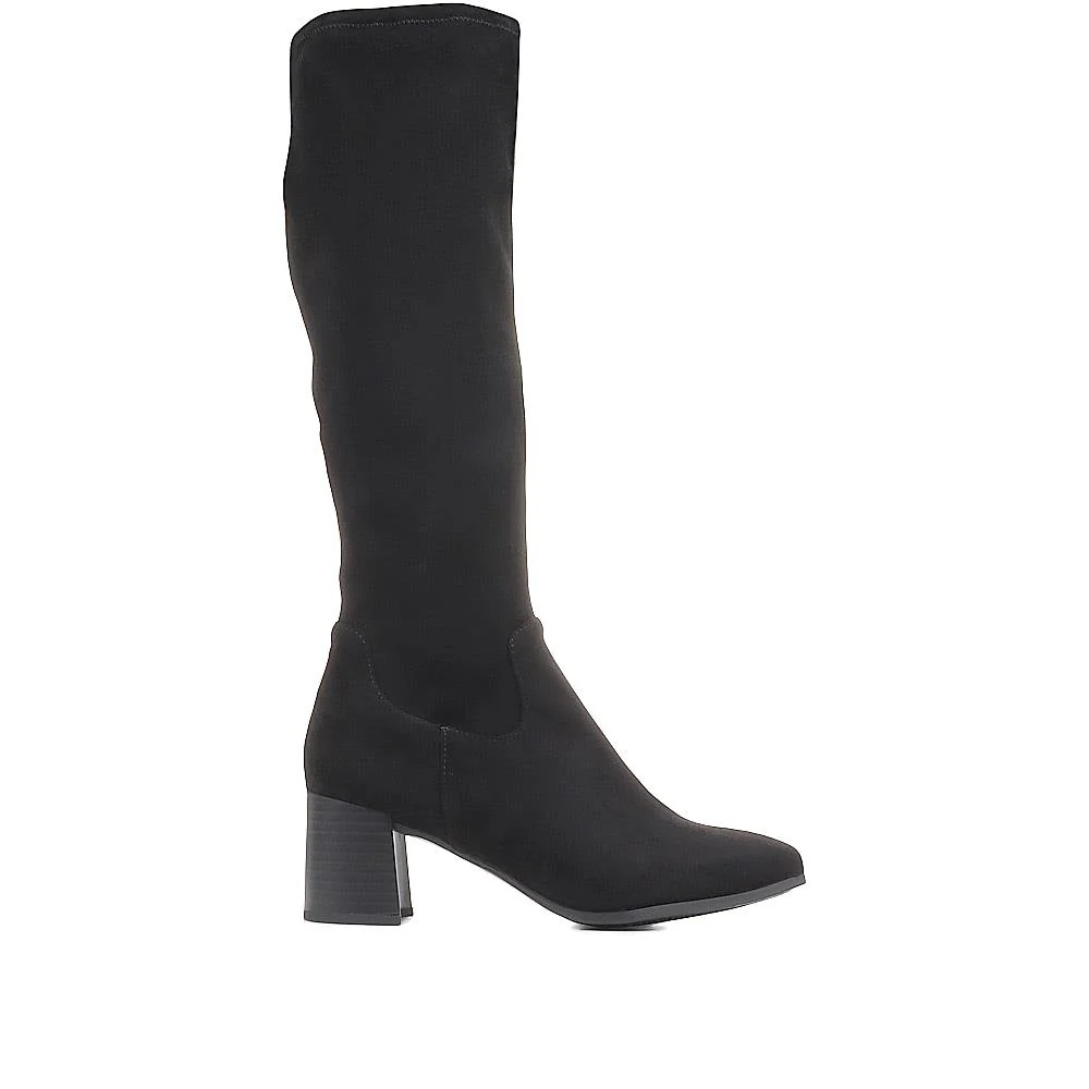 Block Heeled Knee High Boots - CAPRI36502 / 322 511 - Black - Image 2
